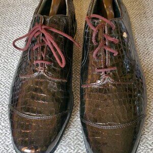 FootJoy Tailored Collection Golf Shoes 11M Bronze Crocodile Spikeless 91693 